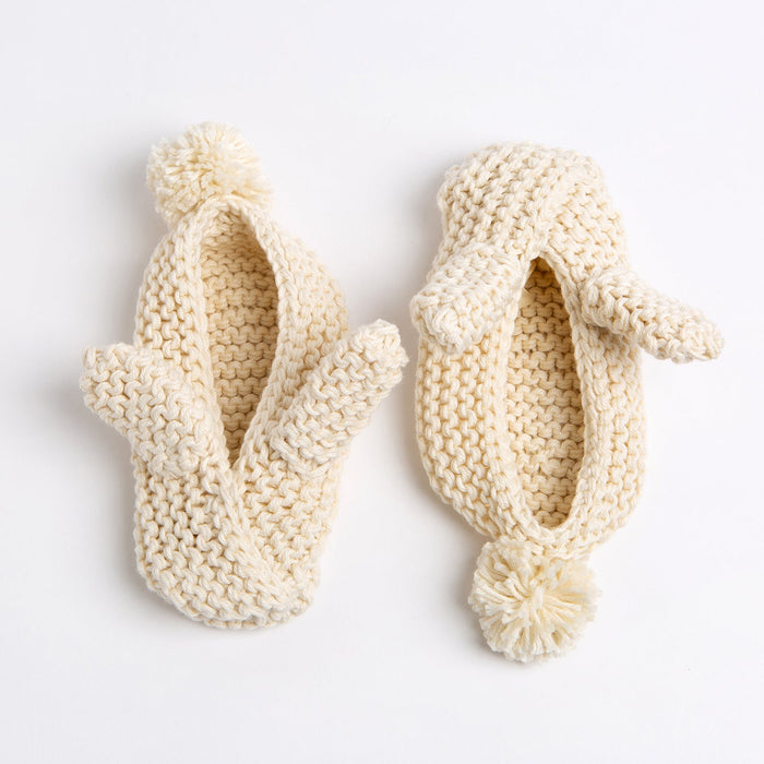 Bunny Ear Baby Slippers Knitting Kit - Easter - Wool Couture