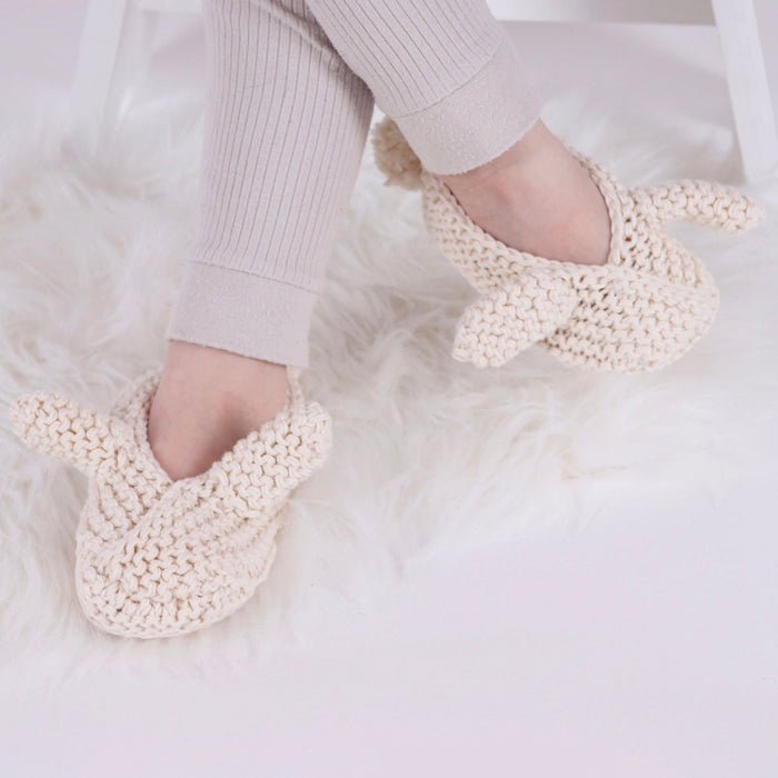 Bunny Ear Baby Slippers Knitting Kit - Easter - Wool Couture