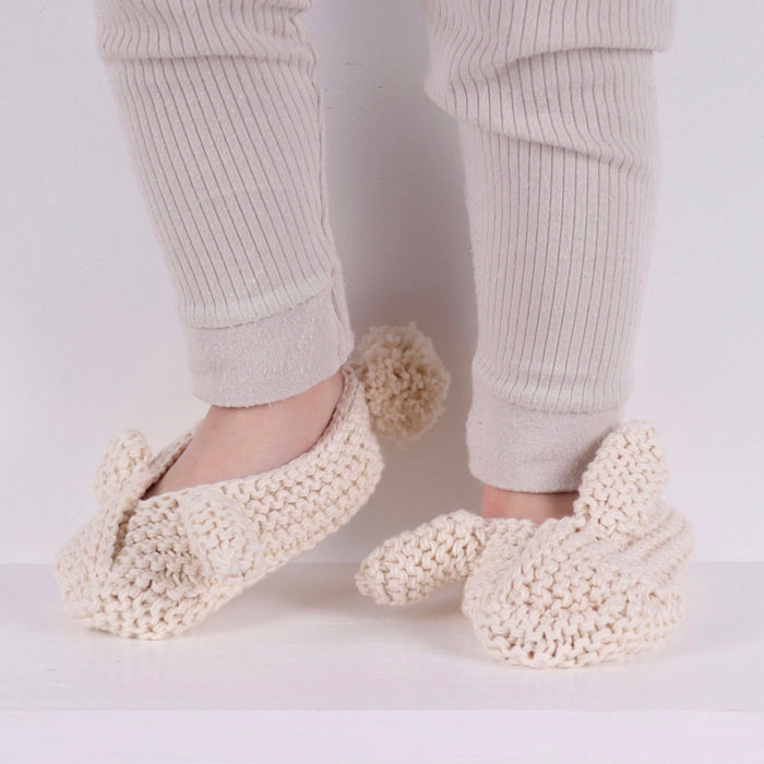 Bunny Ear Baby Slippers Knitting Kit - Easter - Wool Couture