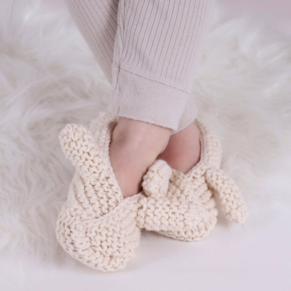 Bunny Ear Baby Slippers Knitting Kit - Easter - Wool Couture
