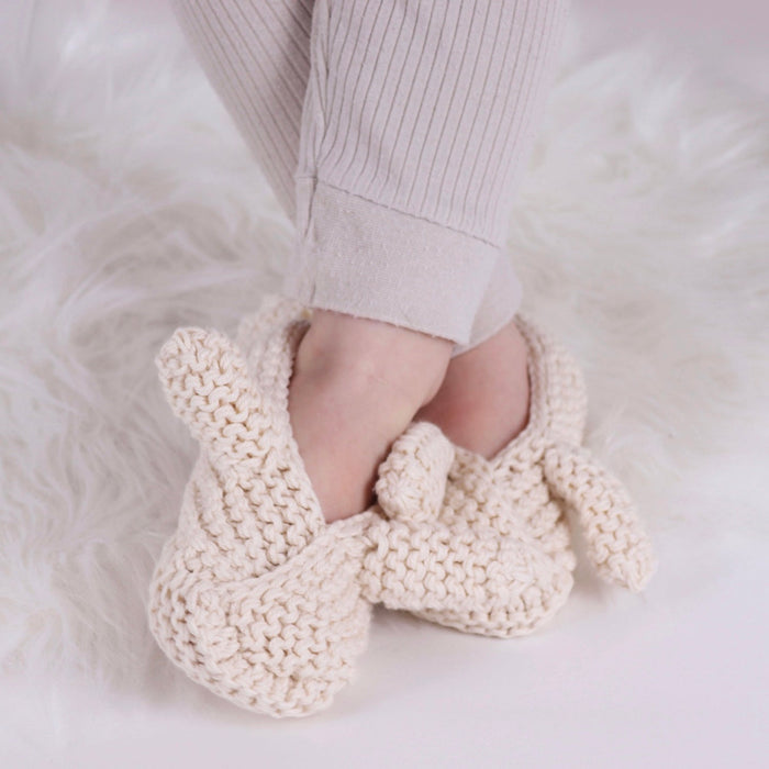 Bunny Ear Baby Slippers Knitting Kit - Easter - Wool Couture