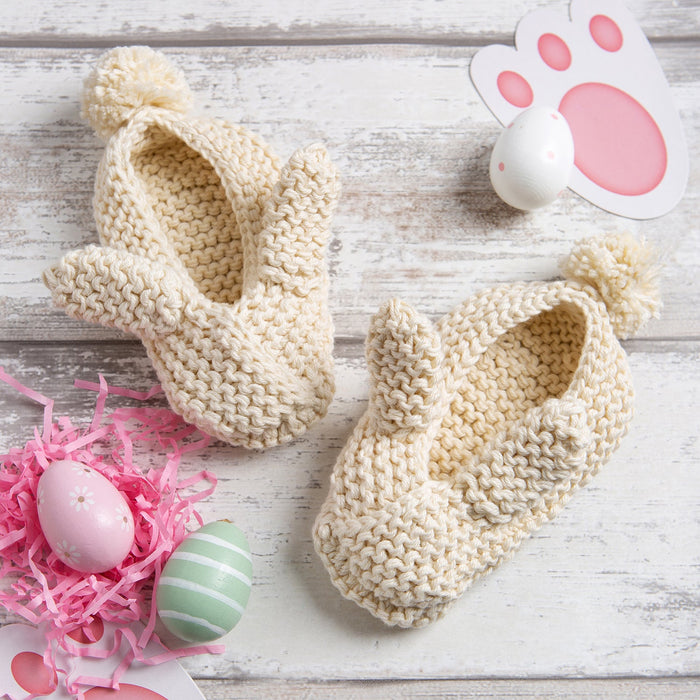 Bunny Ear Baby Slippers Knitting Kit - Easter - Wool Couture