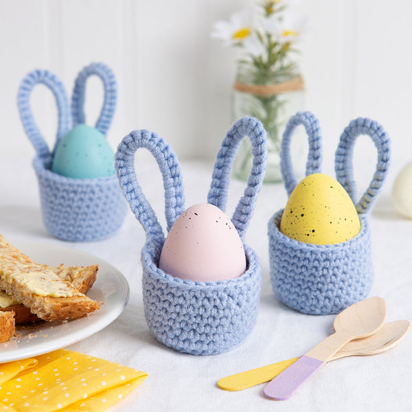Bunny Egg Cup Trio Crochet Kit - Wool Couture