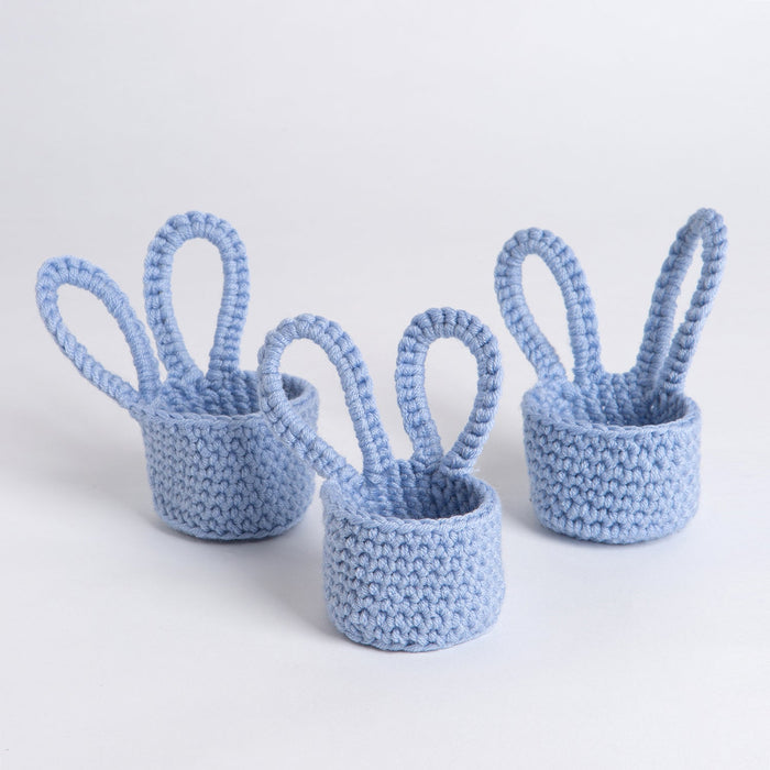 Bunny Egg Cup Trio Crochet Kit - Wool Couture