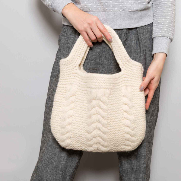Cable Bag Knitting Kit - Wool Couture