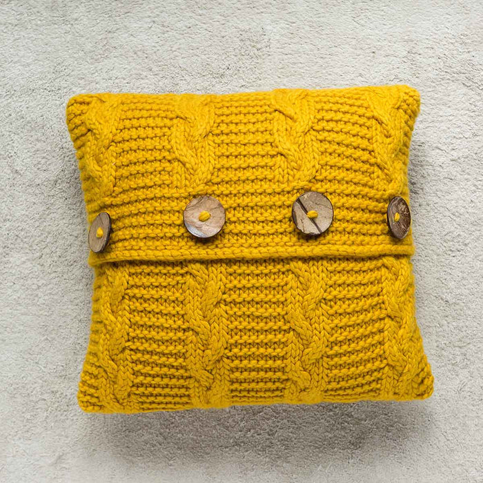 Cable Cushion Cover Knitting Kit - Wool Couture