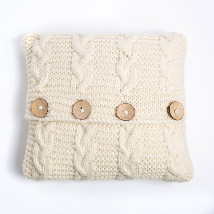 Cable Cushion Knitting Kit - Wool Couture