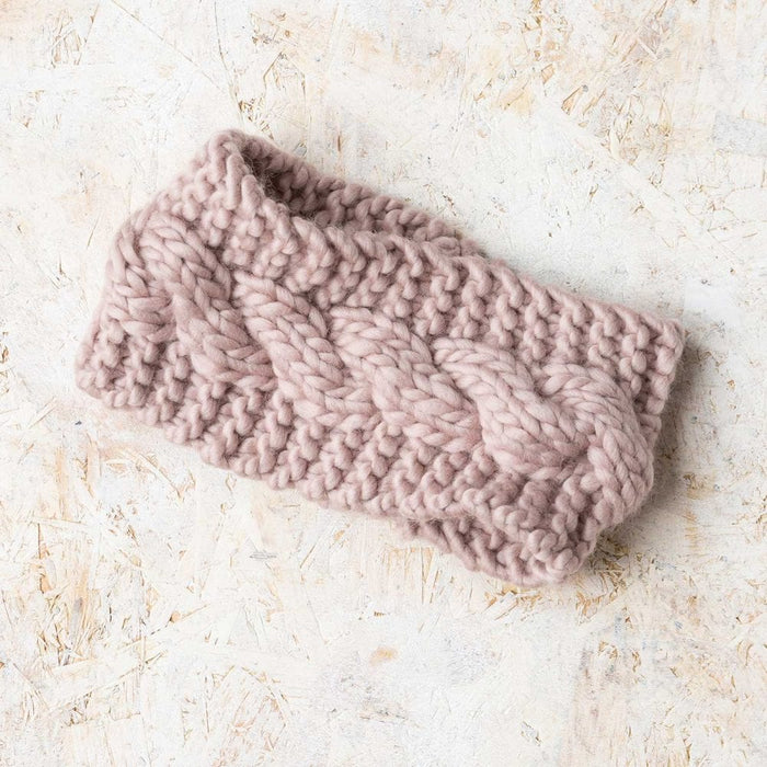 Cable Mittens and Headband Knitting Kit - Wool Couture