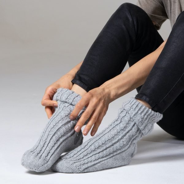 Cable Socks Knitting Kit - Wool Couture