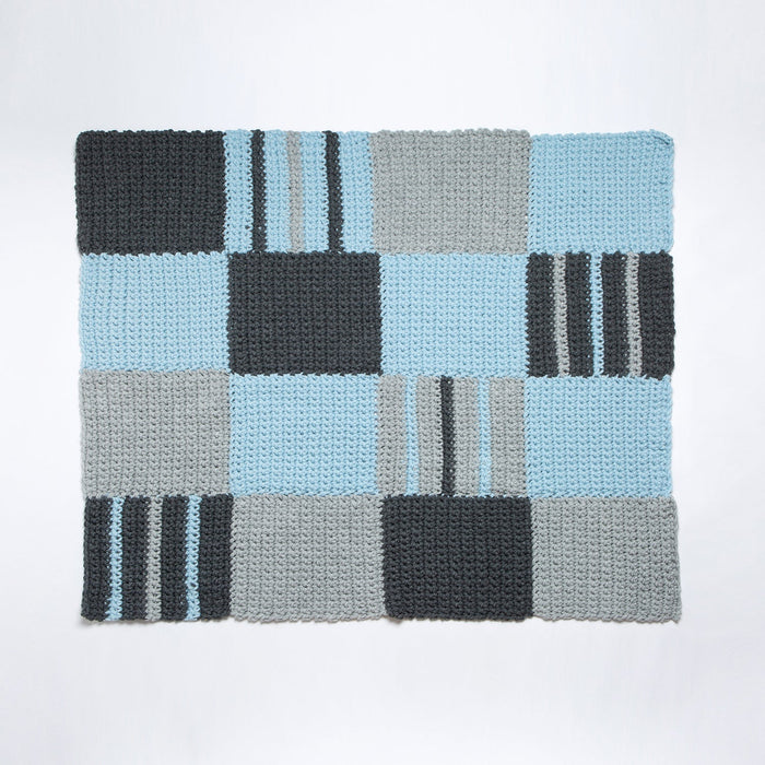 Chequered Blanket Crochet Kit - Beginner Basics - Wool Couture