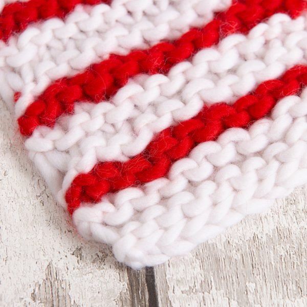 Children’s Candy Cane Scarf Knitting Kit - Wool Couture