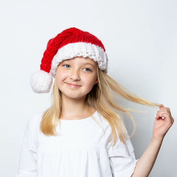 Children's Santa Hat Knitting Kit - Wool Couture