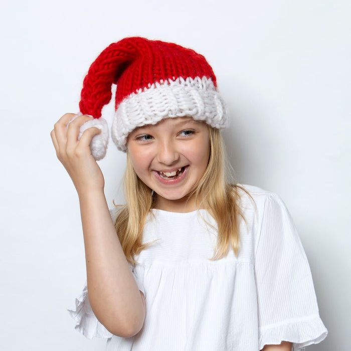 Children's Santa Hat Knitting Kit - Wool Couture