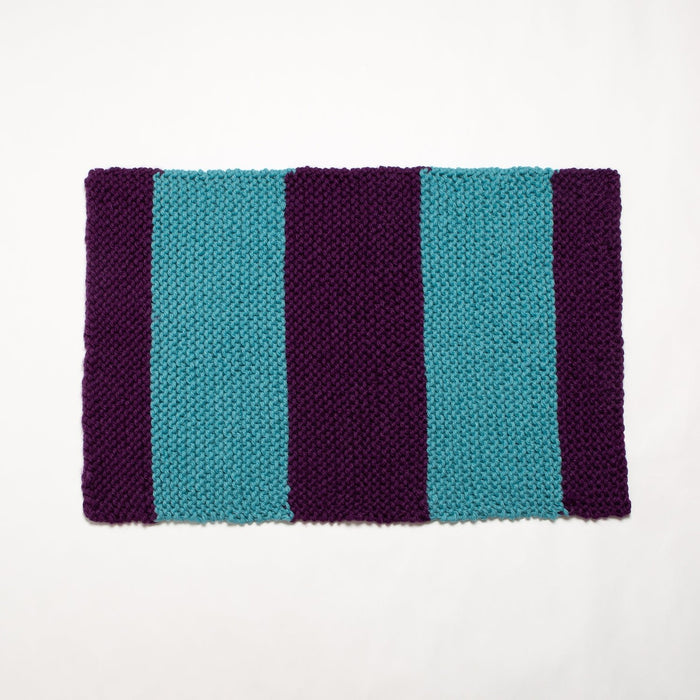 Children's Stripy Blanket Knitting Kit - Beginners Basics - Wool Couture