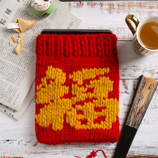 Chinese New Year Tablet Case Knitting Kit - The Year Of The Rabbit - Wool Couture