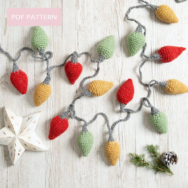 Christmas Crochet PDF Pattern - Lights - Wool Couture