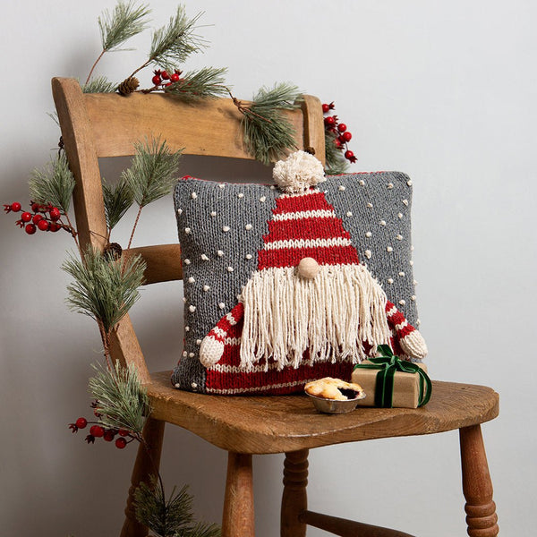 Christmas Gonk Cushion Knitting Kit - Wool Couture