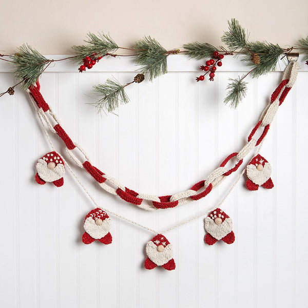 Christmas Gonk Garland and Paper Chain Knitting Kit - Wool Couture