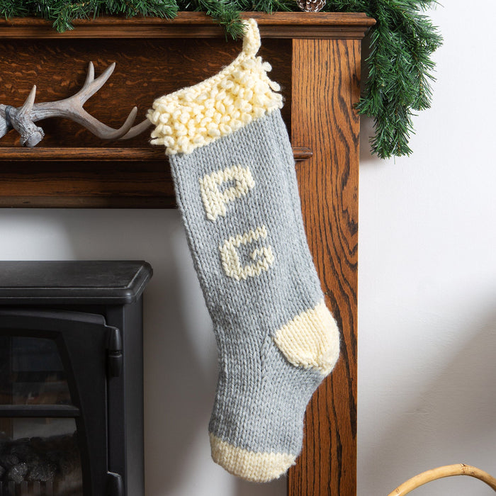 Christmas Knitting Kit - Monogram Stocking - Wool Couture