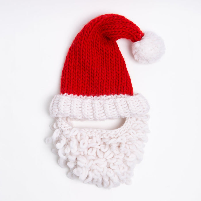 Christmas Knitting Kit - Santa's Hat and Beard - Wool Couture