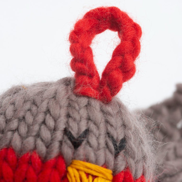 Christmas Knitting PDF Pattern - Reindeer and Robin Baubles - Wool Couture