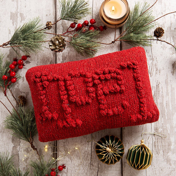 Christmas Noel Cushion Knitting Kit - Wool Couture