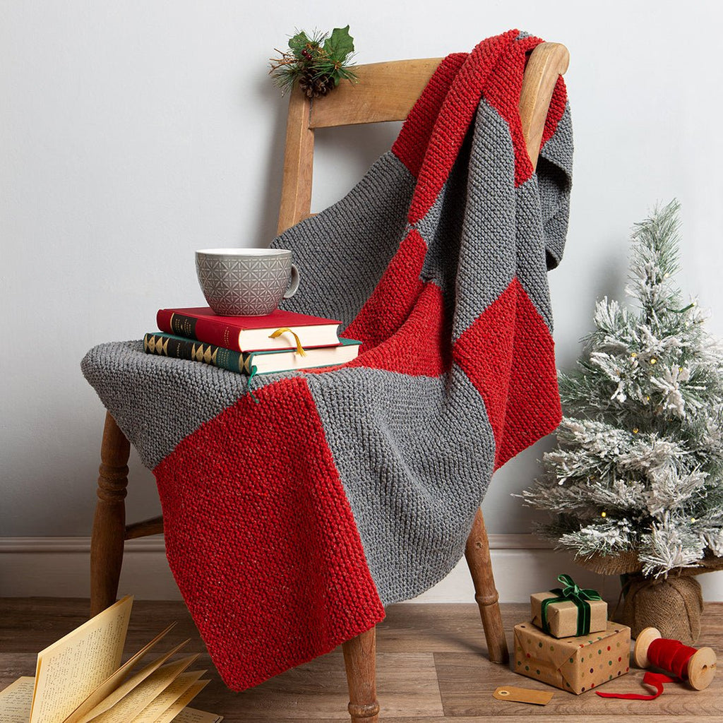 Christmas Square Blanket Knitting Kit Wool Couture