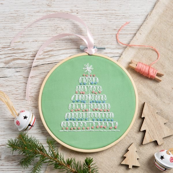 Christmas Tree Embroidery Kit - Wool Couture