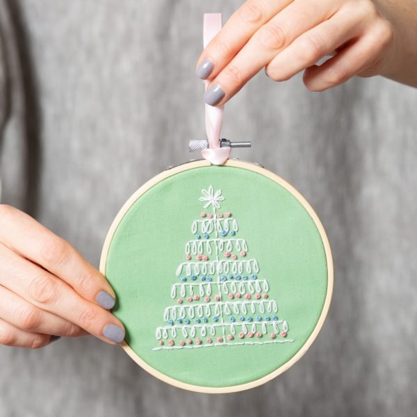 Christmas Tree Embroidery Kit - Wool Couture