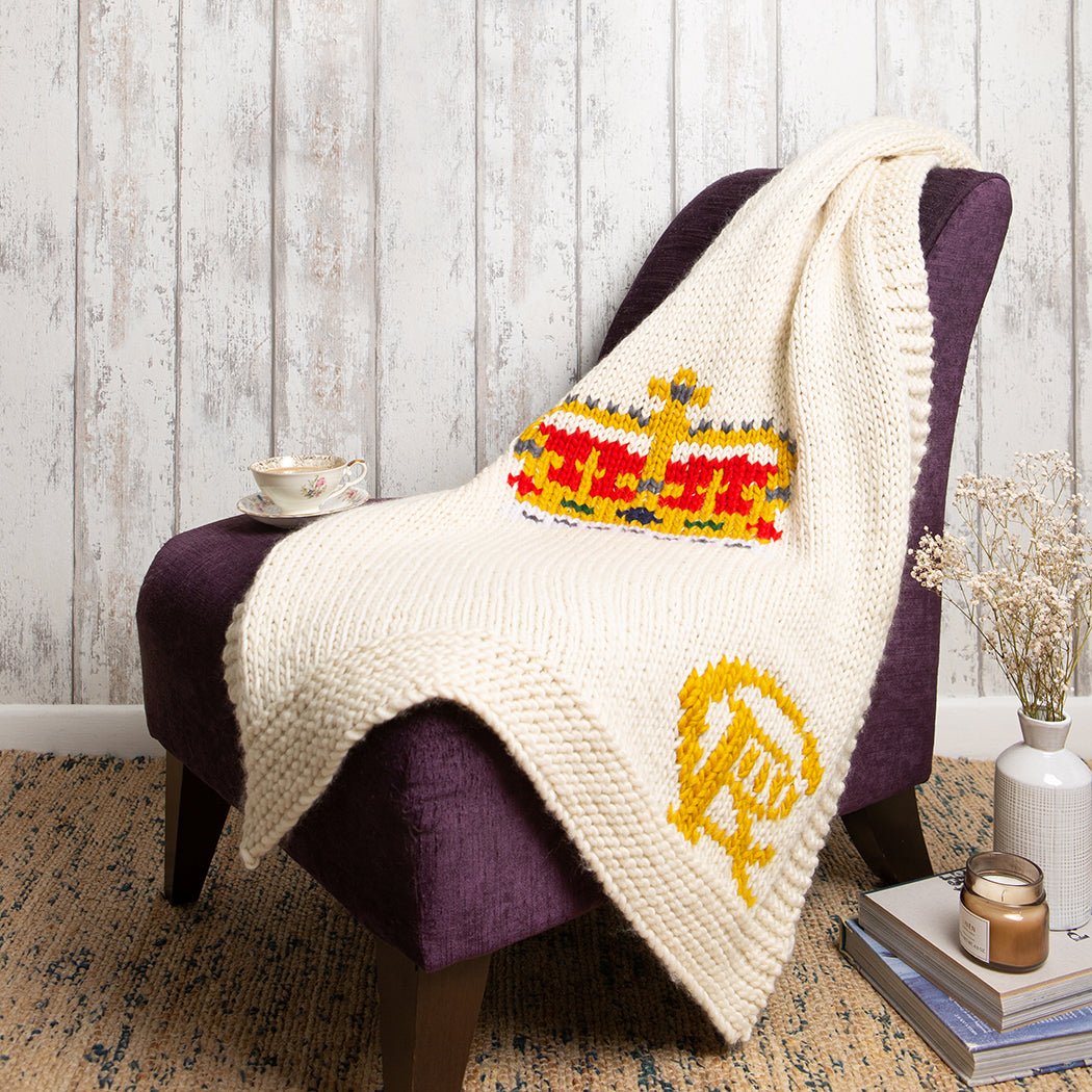 Royal Crown Blanket Knitting Kit Wool Couture