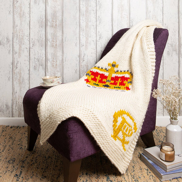 Coronation Crown Blanket - Knitting Kit - Wool Couture