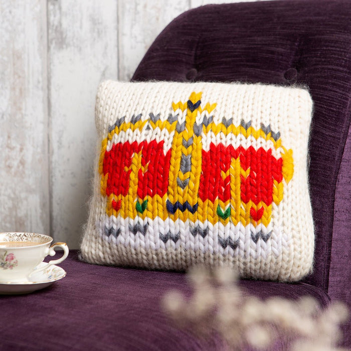 Coronation Crown - Cushion Cover Knitting Kit - Wool Couture
