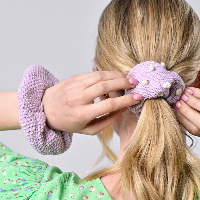 Cotton Scrunchies Set Knitting Kit - Wool Couture