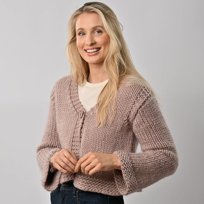 Cropped Cardigan Knitting Kit - Wool Couture