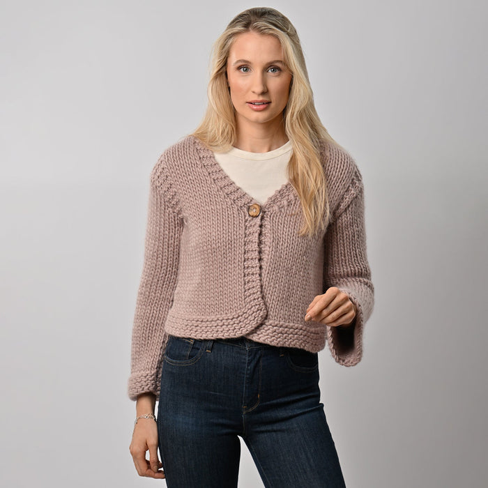 Cropped Cardigan Knitting Kit - Wool Couture