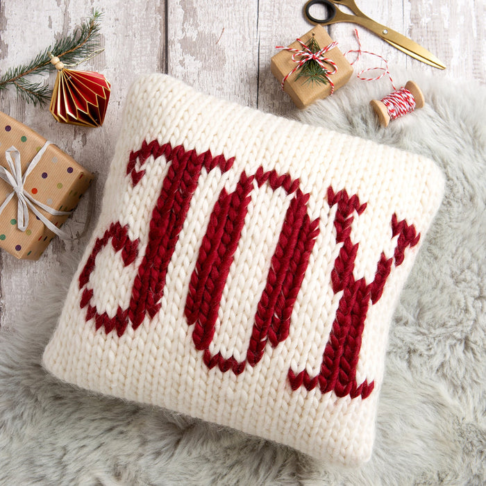 Cushion Cover Knitting Kit - Joy - Wool Couture