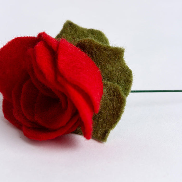 Dozen Red Roses Felt Kit - Valentines - Wool Couture