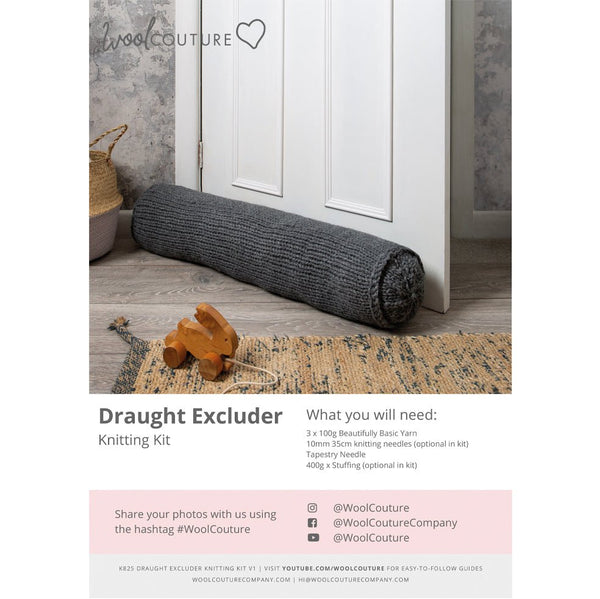 Draught Excluder Knitting PDF Pattern - Wool Couture