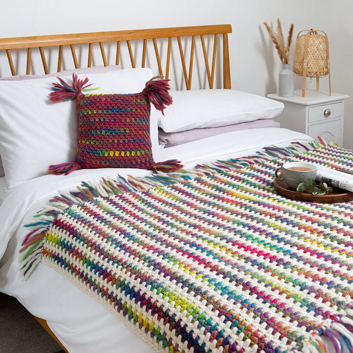 Blanket and Cushions Crochet Kits– Wool Couture