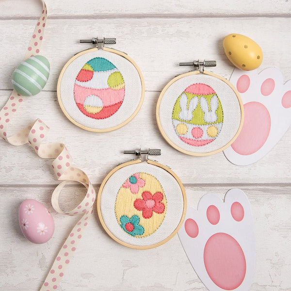 Embroidery Kit - Easter Eggs 3" - 3 Pack - Wool Couture