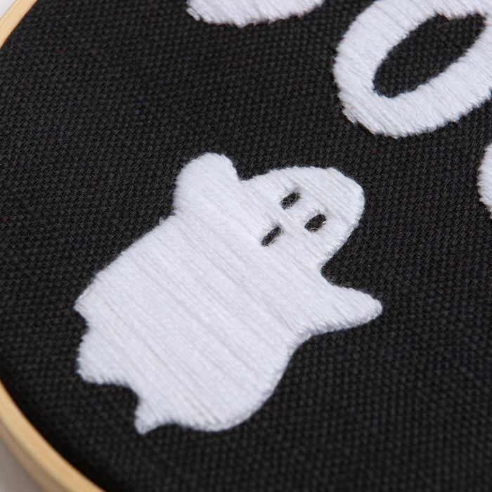 Embroidery Kit - Halloween Boo Ghost - Wool Couture