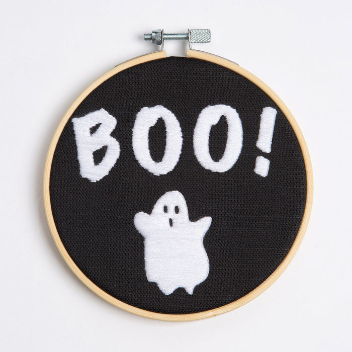 Embroidery Kit - Halloween Boo Ghost - Wool Couture