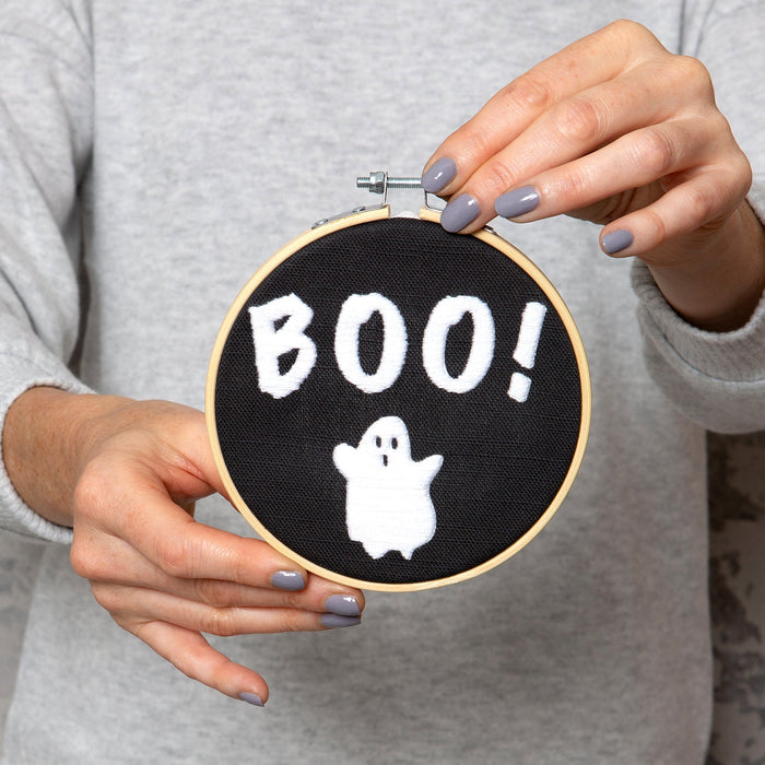 Embroidery Kit - Halloween Boo Ghost - Wool Couture