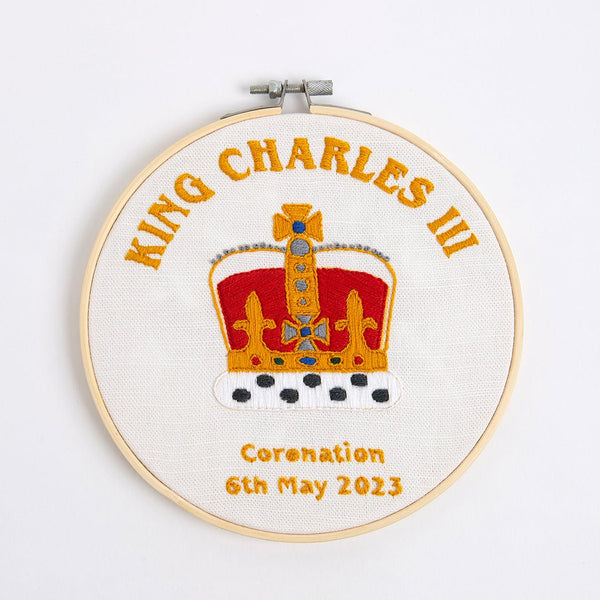 Embroidery Kit - King Charles III Coronation - 7" - Wool Couture