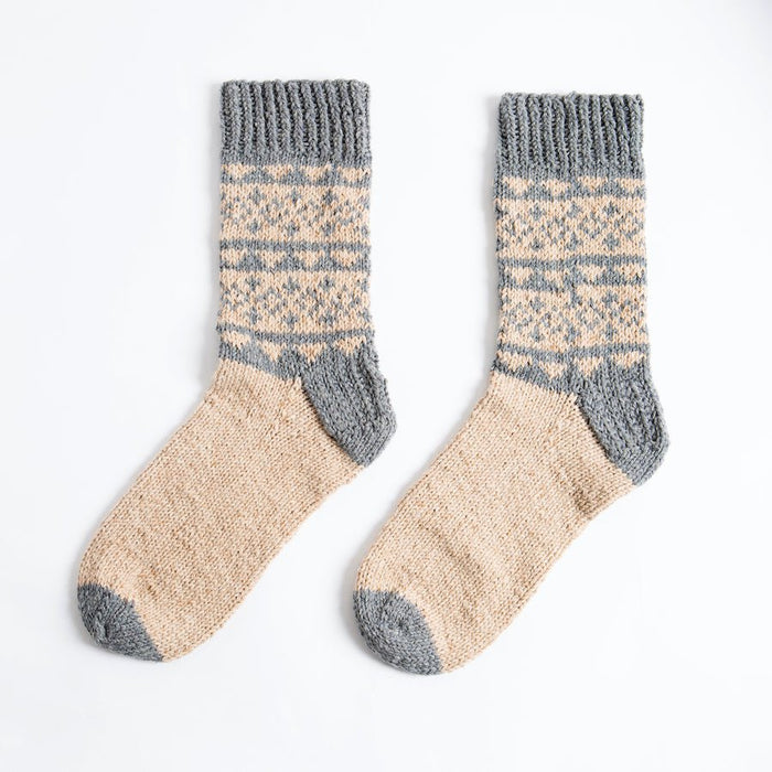 Fair Isle Socks Knitting Kit - Wool Couture