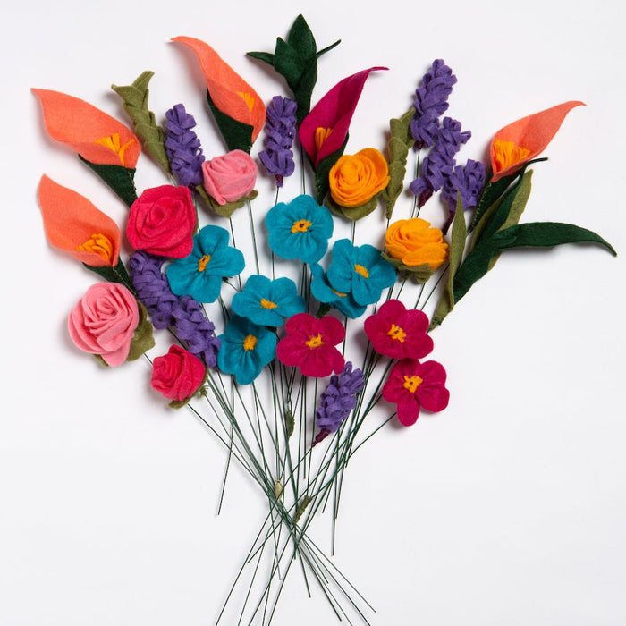 Felt Craft Kit - A Bouquet of Flowers - Wool Couture