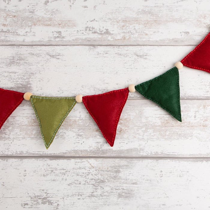 Felt Craft Kit - Christmas Flag Garland - Wool Couture