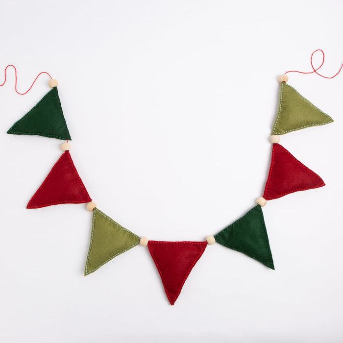 Felt Craft Kit - Christmas Flag Garland - Wool Couture