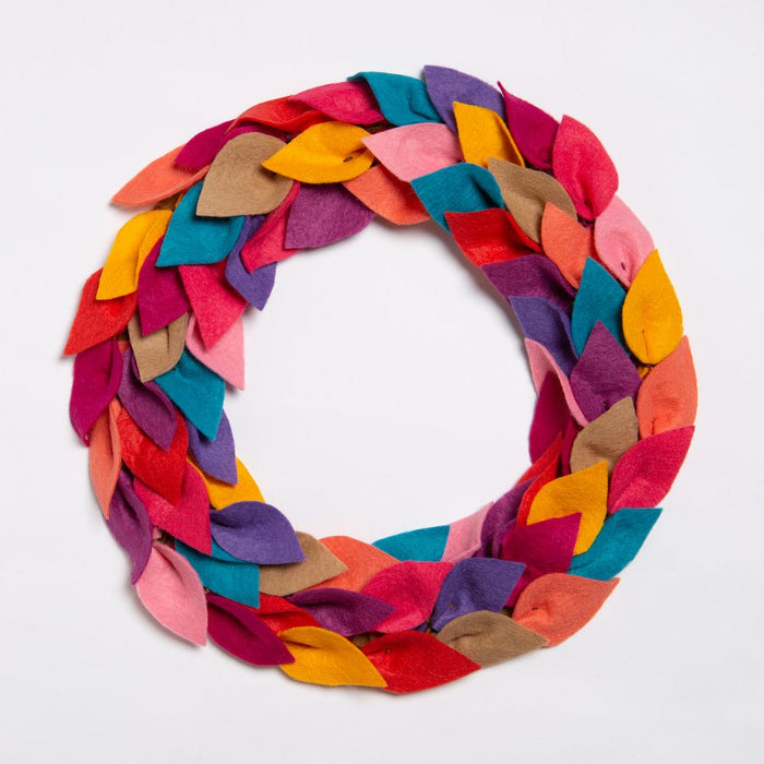 Felt Craft Kit - Spring Wreath - Wool Couture