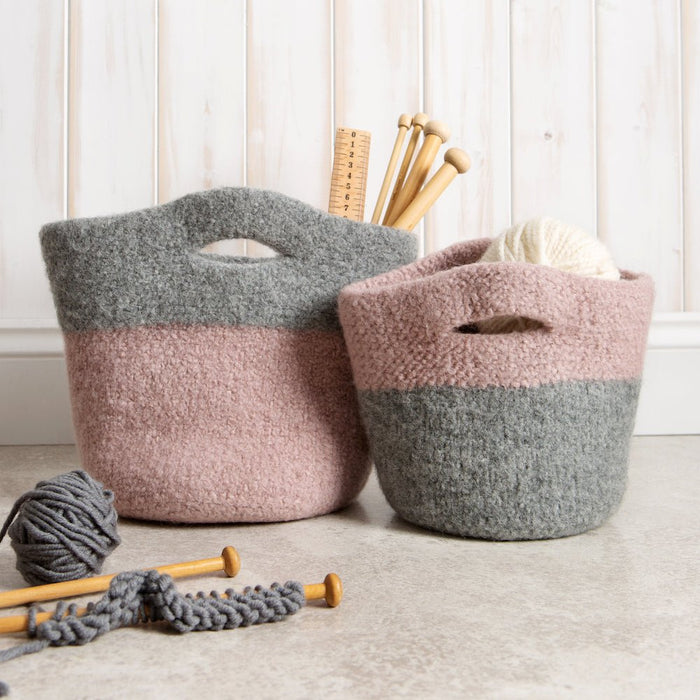 Felted Sweater Knitting Basket, This is a knitting basket I…